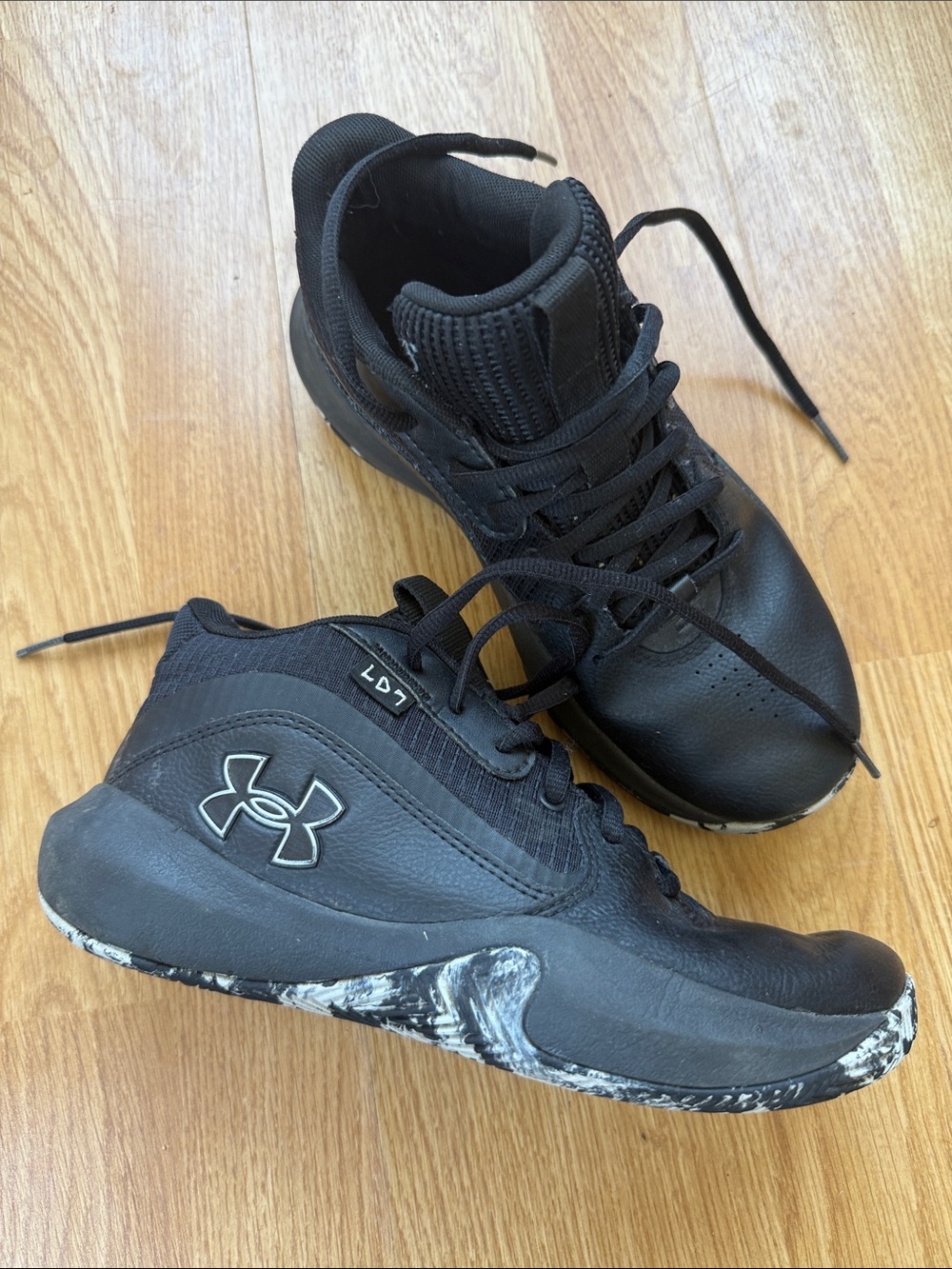 Under Armour Kids Black High-Top Basketball Sneakers